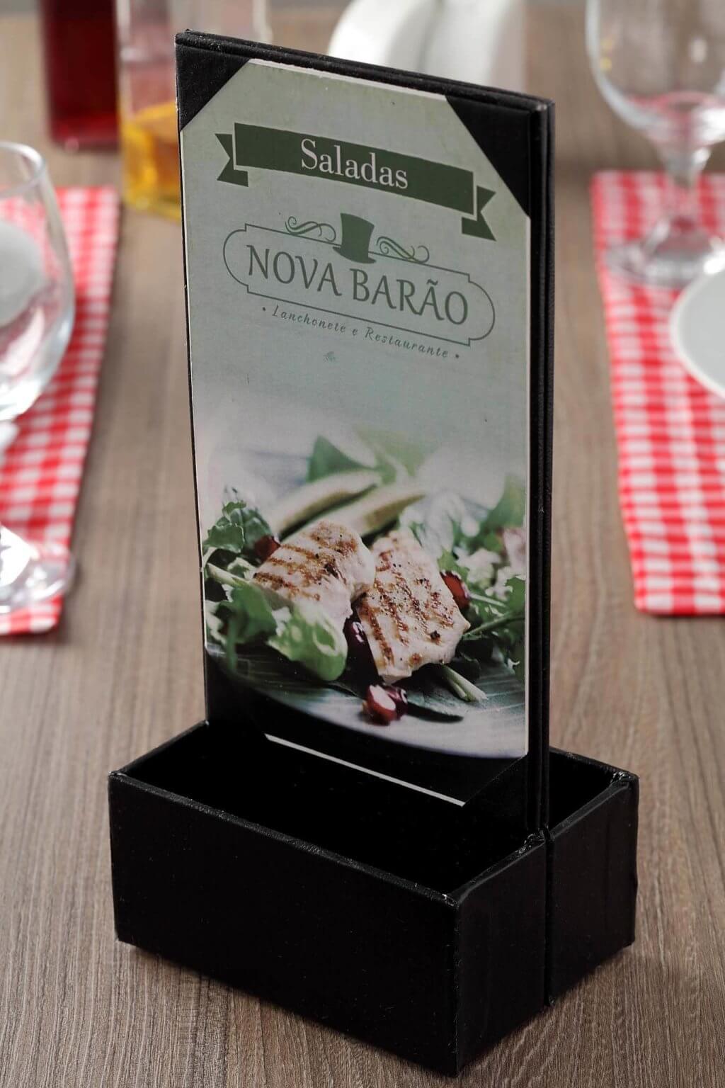 Display de Mesa Personalizado – Menuart: Excelência em Cardápio